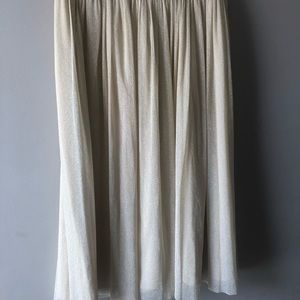 Zara gold tulle midi skirt